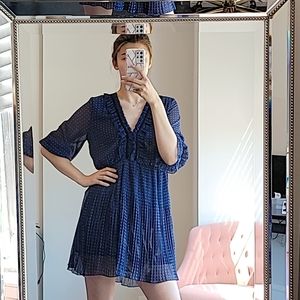 zara ruffled summer poka dot dress
